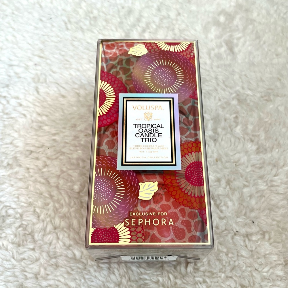 New Voluspa tropical scents candle set